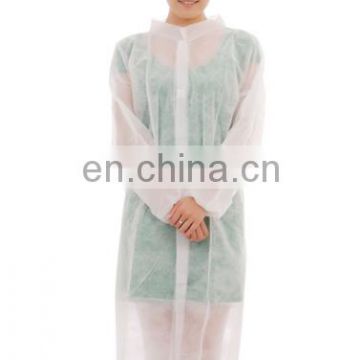 Non Woven Lab Coat with 4pcs hook and loop in front