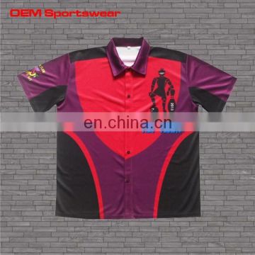 OEM button down dry fit polyester shirt