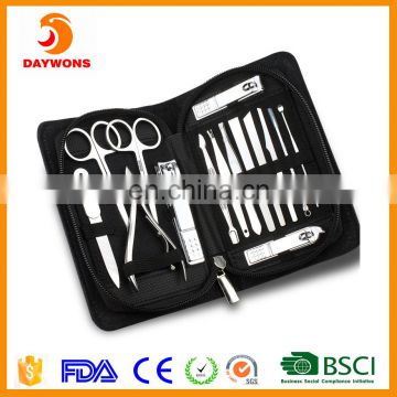Set of 15 Manicure Set Nail Clippers Pedicure Tools Stainless Steel Grooming Kit