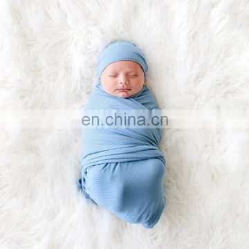 Ribbed Newborn Baby Bamboo Swaddle Blankets