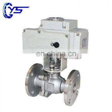 Motorized 380V 220V Flange End Straight through Type Separate Body Ball Valve With Electiric Actuator