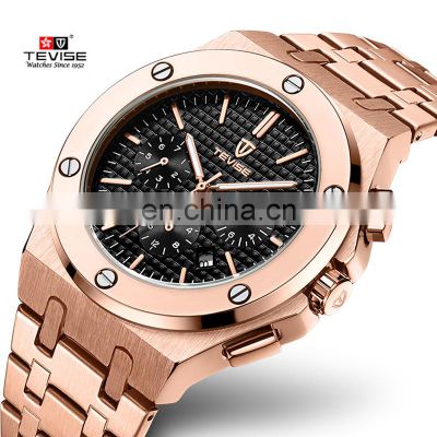 TEVISE T830A Trend OEM Alloy Skeleton Custom Automatic Mechanical Men Luxury Watches