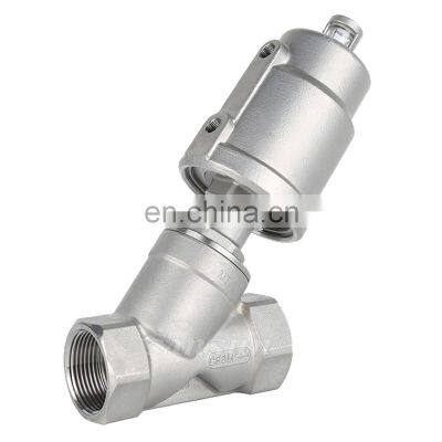 Hygienic Stainless Steel Sanitary Weld Angle Seat Valve with Pneumatic Actuator