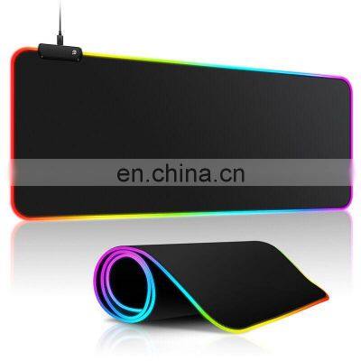 New Popular Led Rgb Wired Waterproof Mouse Pad Colorful Lights Custom Anti Slip Game Mouse Keyboard Pad