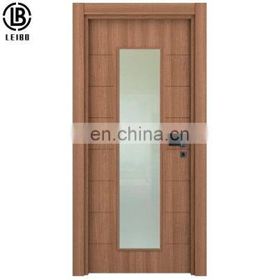 Wholesale Customized Excellent Soundproof Modern MDF Wooden Door with glass