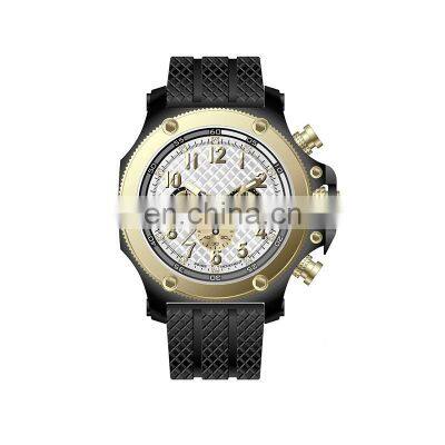 Small qty fashion big watch multifunction men wrist watch with waterproof