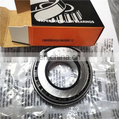 Supper New Famous Brand 1-3/8 bore tapered roller bearing HM88649-HM88610 size 34.93X72.23X25.40mm Pinion Bearing Hm88649/Hm88610
