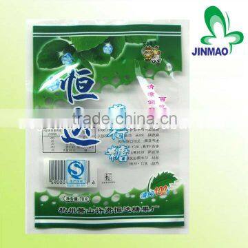 Three sides seal plastic packaging bags for candy