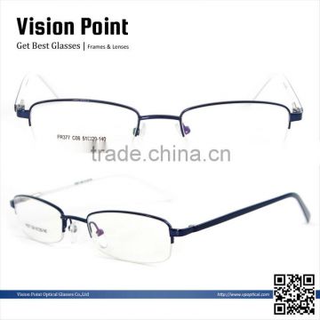 Half-rim metal with spring hinge new trend style latest model spectacle frames