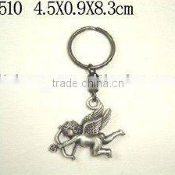 Pewter-Color Metal Cupid Key Holder(LD-510)