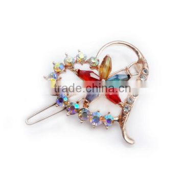 Beautiful Heart With Flower Hair Pin For Women