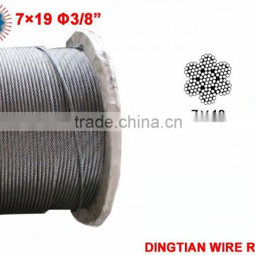 steel wire rope 7x19 for lifting machine