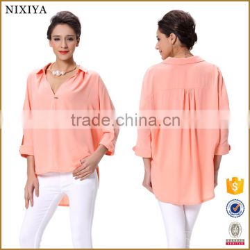 New Fashion Batwing Sleeve Chiffon Top For Girls In 2016