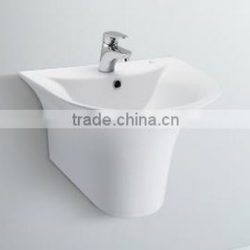 L208UFS Washbasin With Half Pedestal Sanitary Ware Ceramics Bathroom Design