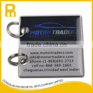 2015 wholesale metal printing key tags with epoxy for sale
