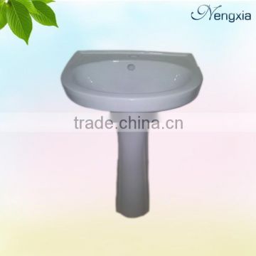 16 inch good style porcelain hand washing pedestal basin from China