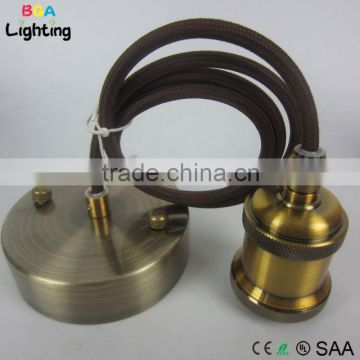 CE Aluminum Hanging Light Plug Cord E27 With Colored Electric Wire