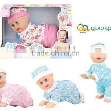 10 inch lovely B/O crawling and laugh baby doll