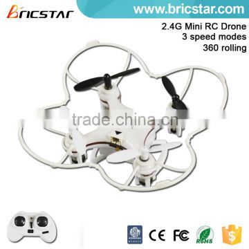 White 2.4G only 9cm nano quadcopter drone with 360 rolling