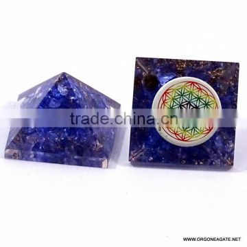 Orgonite Little Pyramid - Indigo Onyx | Manufacturer Of Chakra Flower Of Life Pyramid