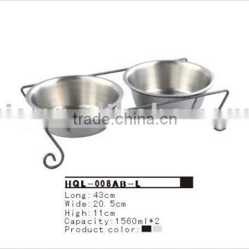 stainless steel dog bowl with stand