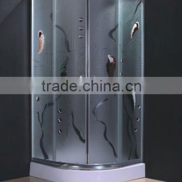 pretty beautiful colorful shower enclosure with tempered glass (S131 shell)