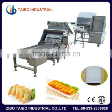 Square and round dumpling samosa spring roll wrappers making machine for India