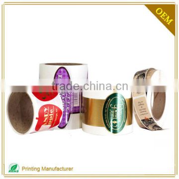 Top Sale Printer Cutting Plastic Bottle Sticker With Glossy Lamination