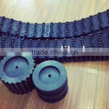 230 X 72 rubber track, track roller, Sprocket,rubber belt /snow removal rubber track