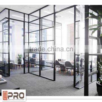 Soundproof office partition glass cubicle partition