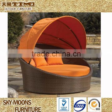 latest rattan wicker pool outdoor furniture outdoor day beds with canopy(L004)