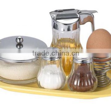 5 pcs perfect condiment bottle with oval plastic holder