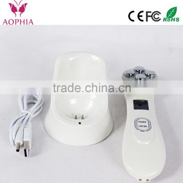 AOPHIA facial RF/EMS and 6 colors LED therapy Skin scrubber face use beauty machine
