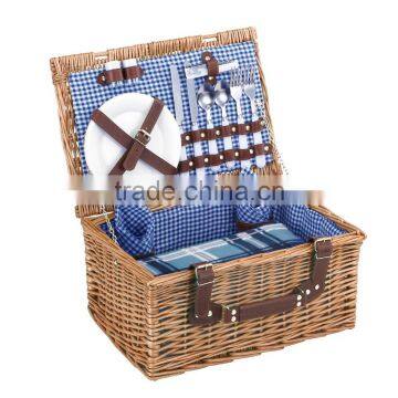 2017 cheap wholesale White wicker picnic basket for sale