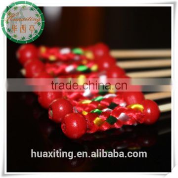Red Aroung ball Bamboo food fruit pick