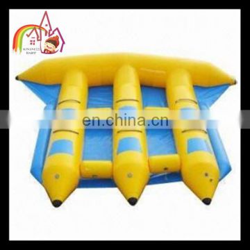 Exciting inflatable water boat,motorized flying games,inflatable banana boat for sale