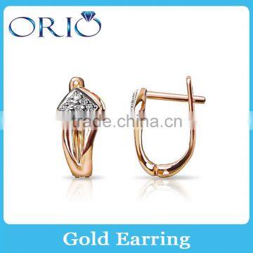 18k Gold Diamond Earrings