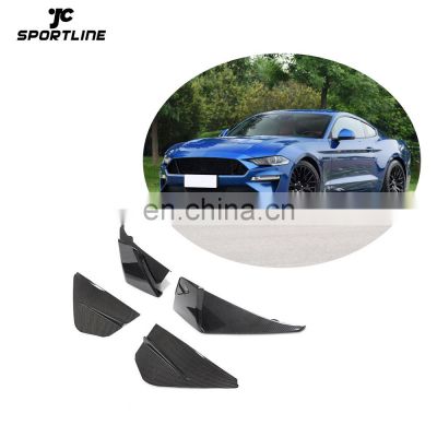 JCSportline Carbon Fiber Fog Lamp Air Intake Duct Vent Cover for Ford Mustang GT Coupe 2-Door 2018-2019