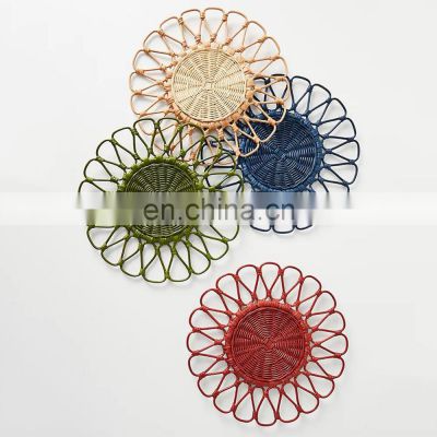 Best Selling Rattan Placemat Table mat Handwoven wall decor basket wholesale manufacturing in Vietnam