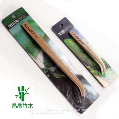 bamboo feeding tweezers Wholesale/ feeding tools clips/Bamboo tongs for pet from China
