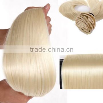 High temperature resistance synthetic clip in one piece hair pieces
