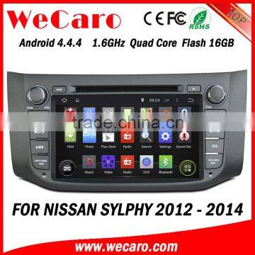 Wecaro WC-NU8053 Android 4.4.4 car dvd player quad core for nissan sylphy android car dvd stereo tv tuner 2012 2013 2014