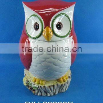 Ceramic owl cookie jar