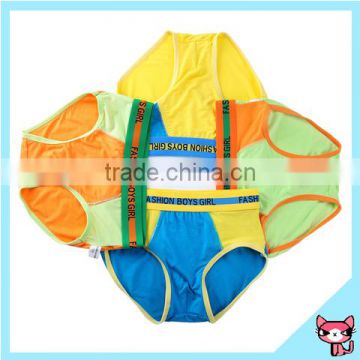 Color Matching 100% Cotton 2015 Hot Fashion Kid Wear Child Boxer Brife Underwear