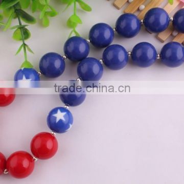Newest 2015!!! Wholesale fashion America Independent Day Use Color Large Acrylic Beads Making Chunky Necklace !!!
