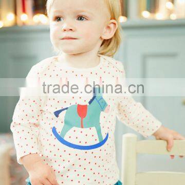 wholeslae polka dot children's long sleeve t shirt 2015 autumn