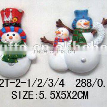 polyresin snowman fridge magnet