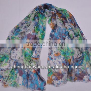 beautiful scarf new design 2014 latest fashion high quality thin wool scarf new design