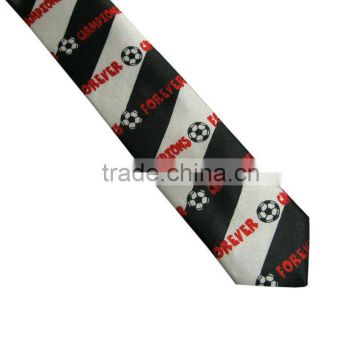 soccer printing narrow tie/super skinny tie