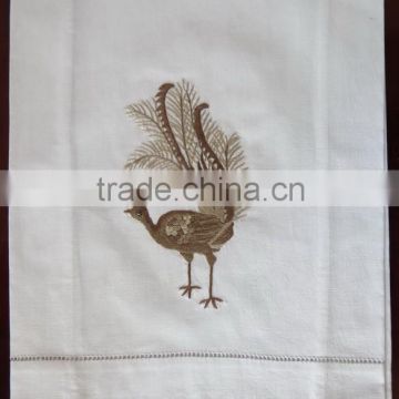 Hand embroidered hand towel-design 17